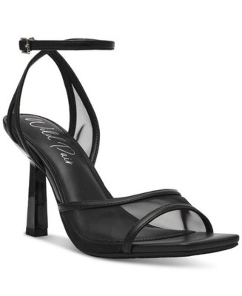 Wild Pair Erynn Dress Sandals Women's 6.5 Black Beauty Square Toe Buckle Closure
